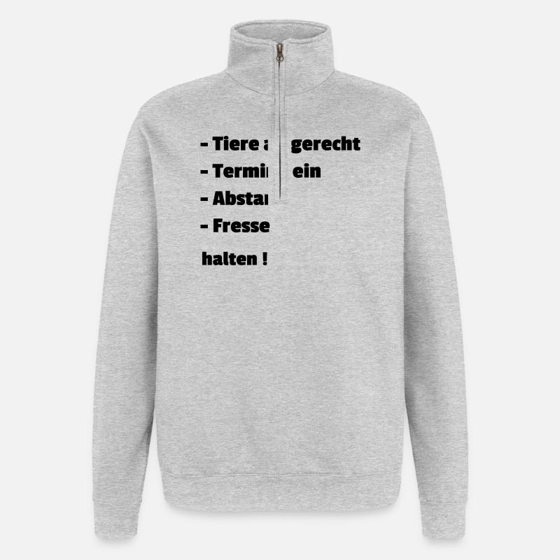 Tenir - Sweat à zip 1/4 - gris chiné