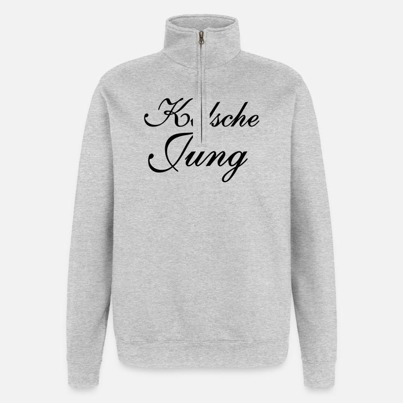 Kölsche Jung - Quarter-Zip-Sweatshirt - Grau meliert
