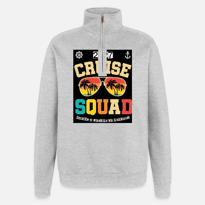 Équipe de croisière Palm Sunset 2027 - Sweat à zip 1/4 - gris chiné