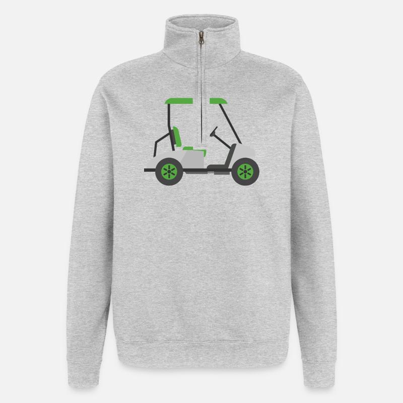 Golfwagen - Quarter-Zip-Sweatshirt - Grau meliert