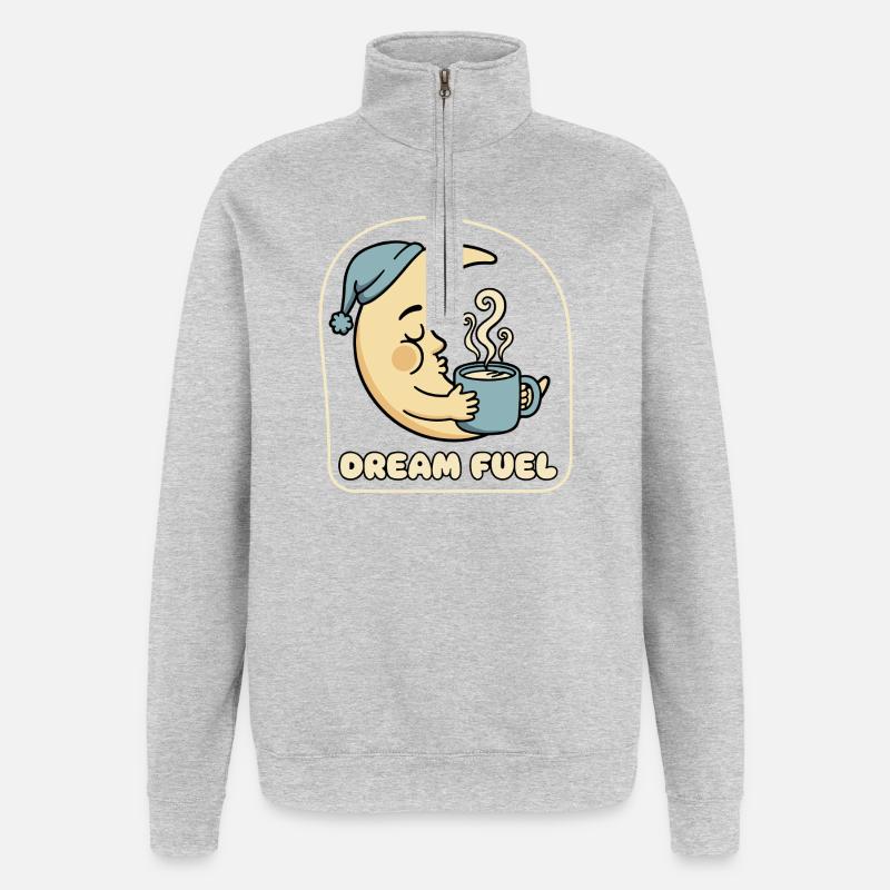 Moondream Coffee Magic - Quarter-Zip Sweatshirt - heather grey