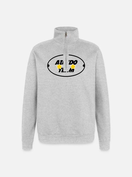 Aïkido Team - Sweat à zip 1/4 - gris chiné