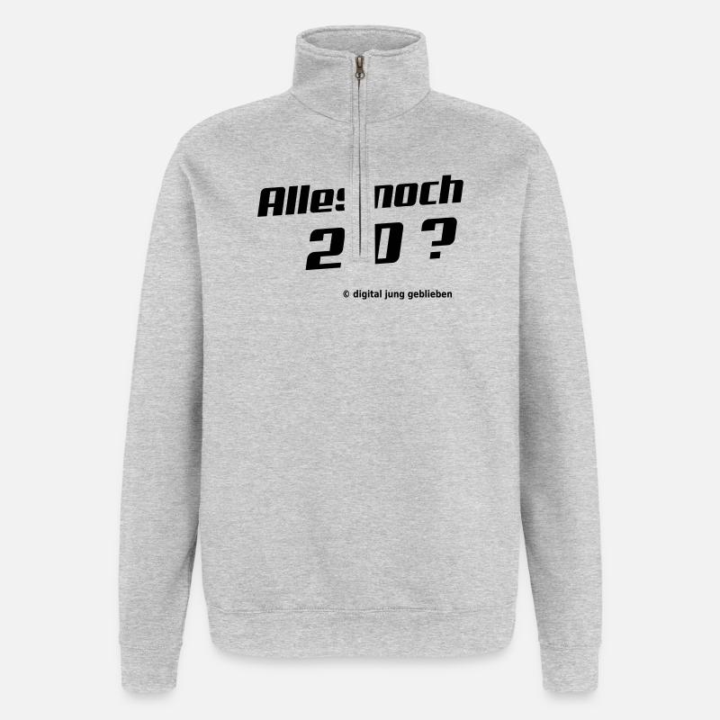 Everything still 2.0 - Quarter-Zip Sweatshirt - heather grey