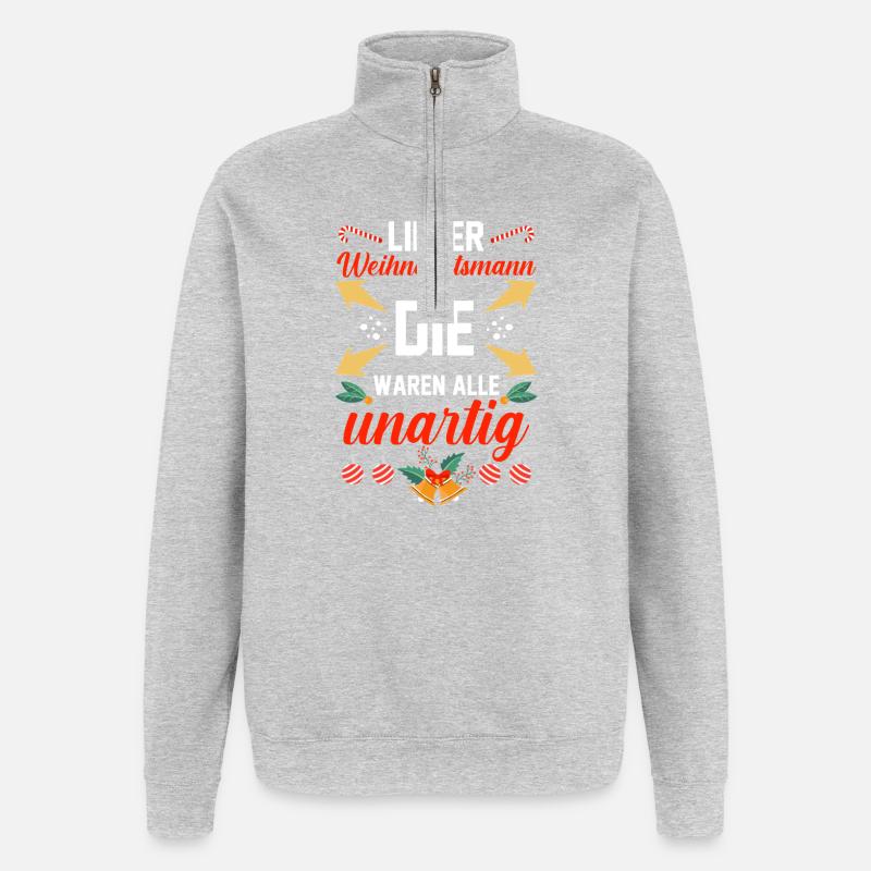 Bogenschütze Bogensport Bogenschießen - Quarter-Zip-Sweatshirt - Grau meliert