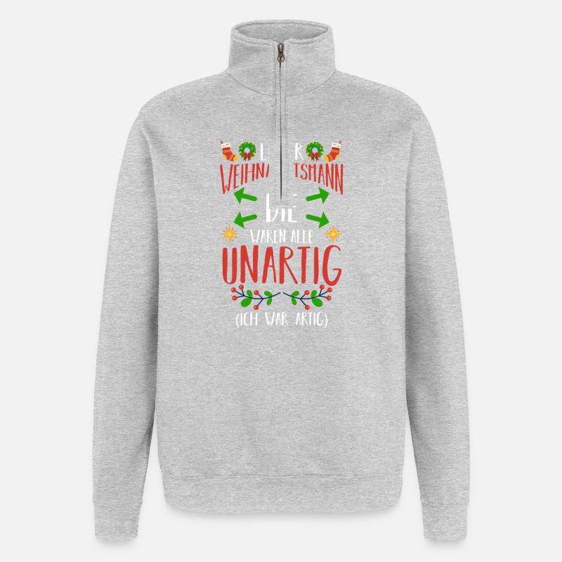Bogenschütze Bogensport Bogenschießen - Quarter-Zip-Sweatshirt - Grau meliert