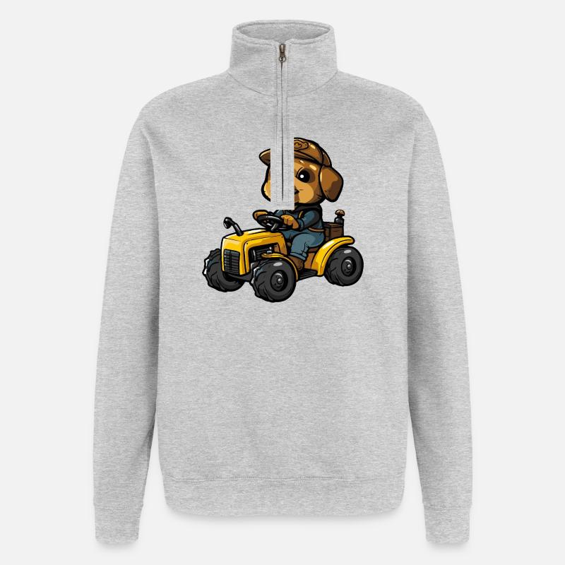 Wal Traktor Farmer - Quarter-Zip-Sweatshirt - Grau meliert