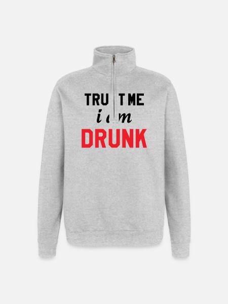Trust Me I'm Drunk - Alcohol - Quarter-Zip Sweatshirt - heather grey