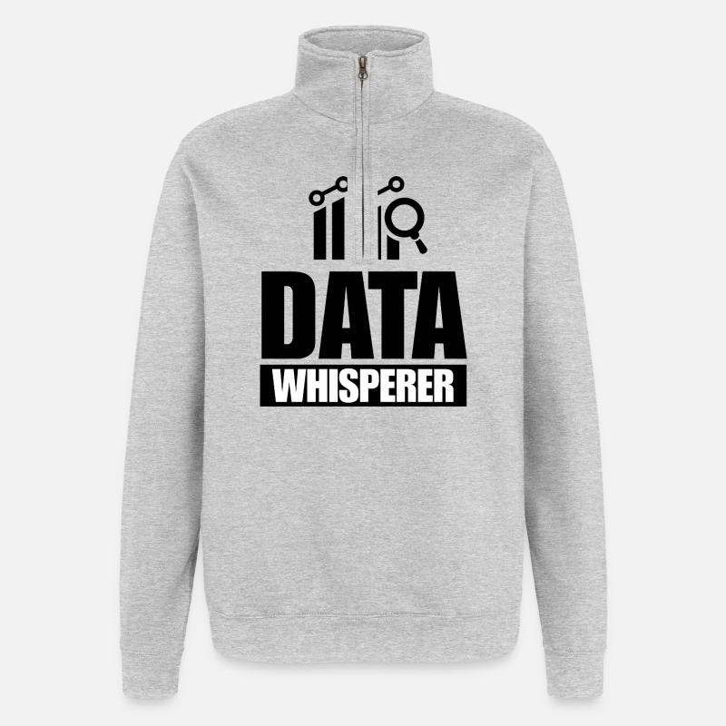Data Analyst Scientist Engineering Analysis - Quarter-Zip Sweatshirt - heather grey