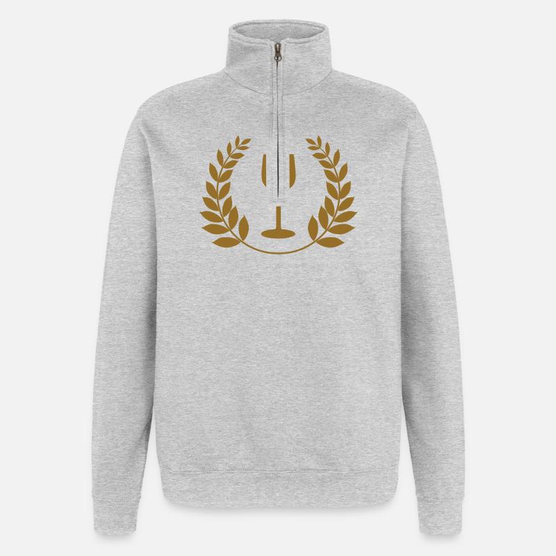 Der echte Ballon d'Or - Quarter-Zip-Sweatshirt - Grau meliert