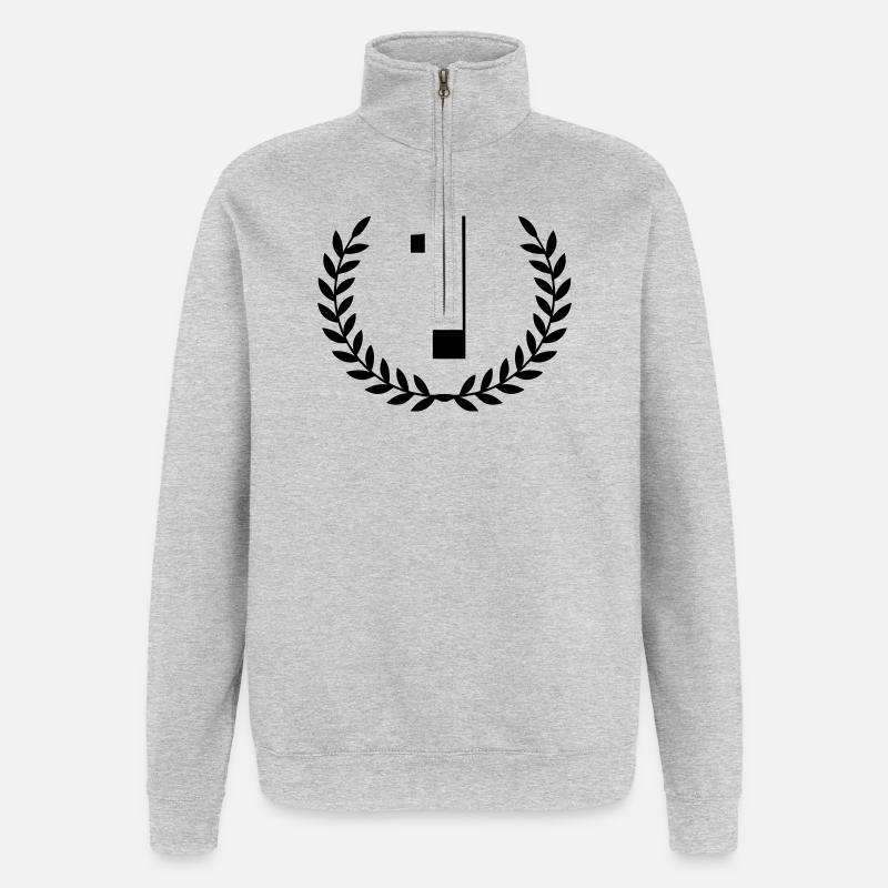 1 Kranz - Quarter-Zip-Sweatshirt - Grau meliert