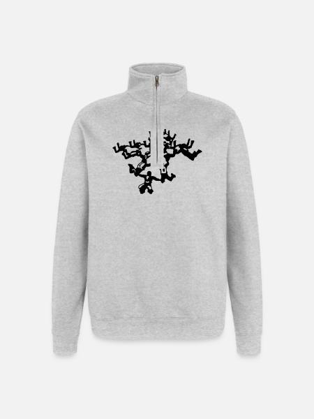 Parachuting - Quarter-Zip Sweatshirt - heather grey