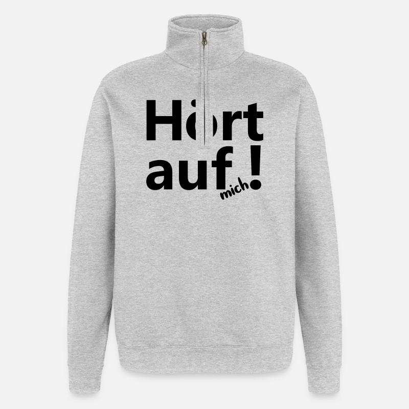 Arrêter - Sweat à zip 1/4 - gris chiné
