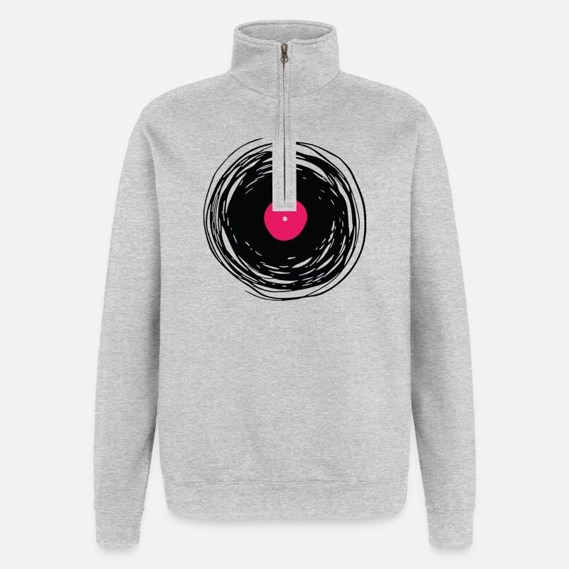 disk - Quarter-Zip Sweatshirt - heather grey