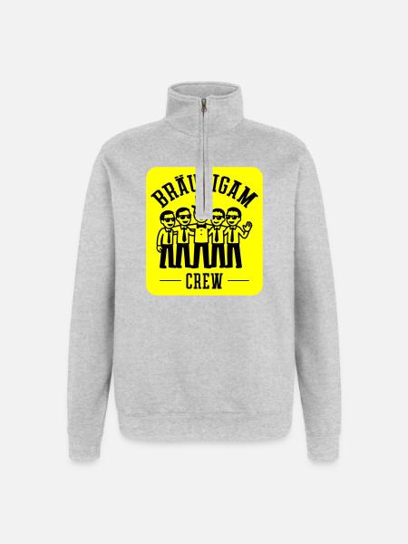 Groom Crew Bachelor Party - Quarter-Zip Sweatshirt - heather grey