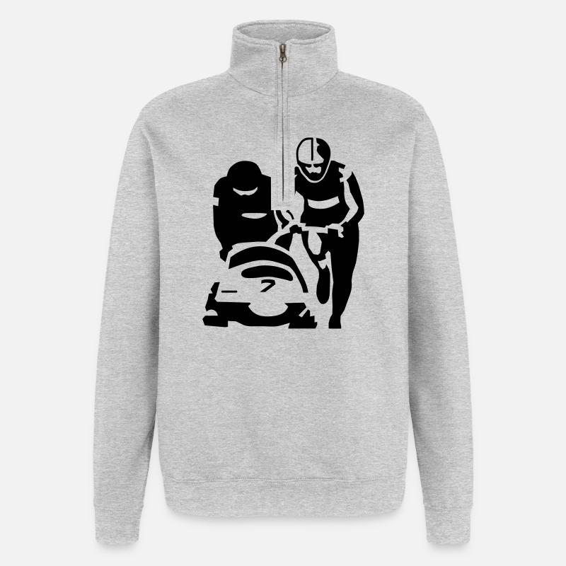 Bobsleigh - Sweat à zip 1/4 - gris chiné