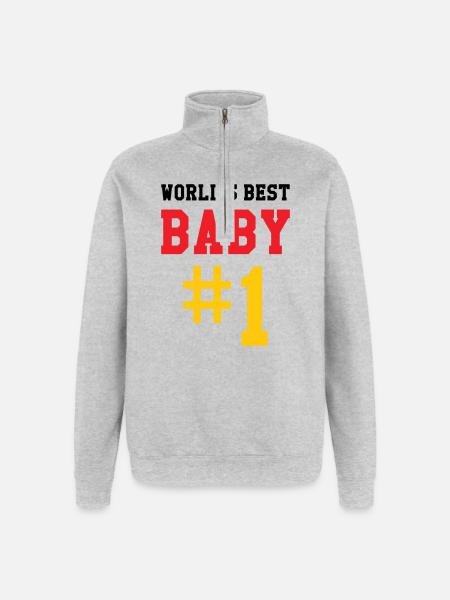 Best Baby - Birth - Child - Quarter-Zip Sweatshirt - heather grey
