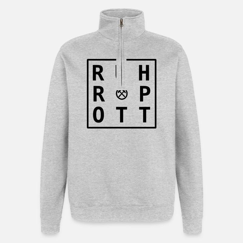 Ruhrpott Merch Design – Geschenk & Souvenir - Quarter-Zip-Sweatshirt - Grau meliert