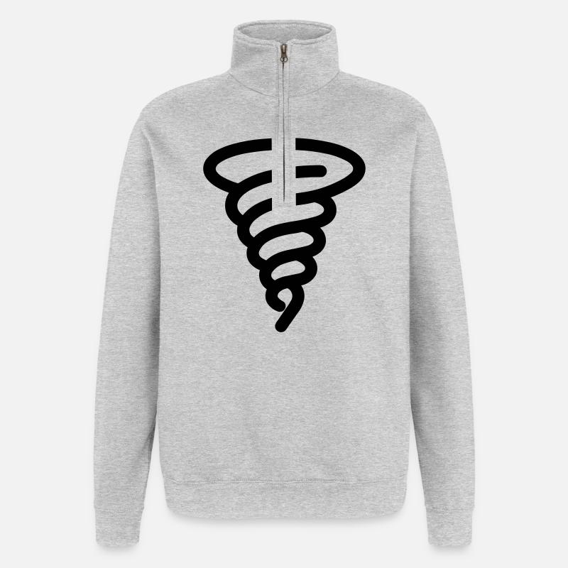 tornado - Quarter-Zip Sweatshirt - heather grey