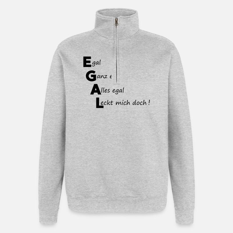 all the same - Quarter-Zip Sweatshirt - heather grey