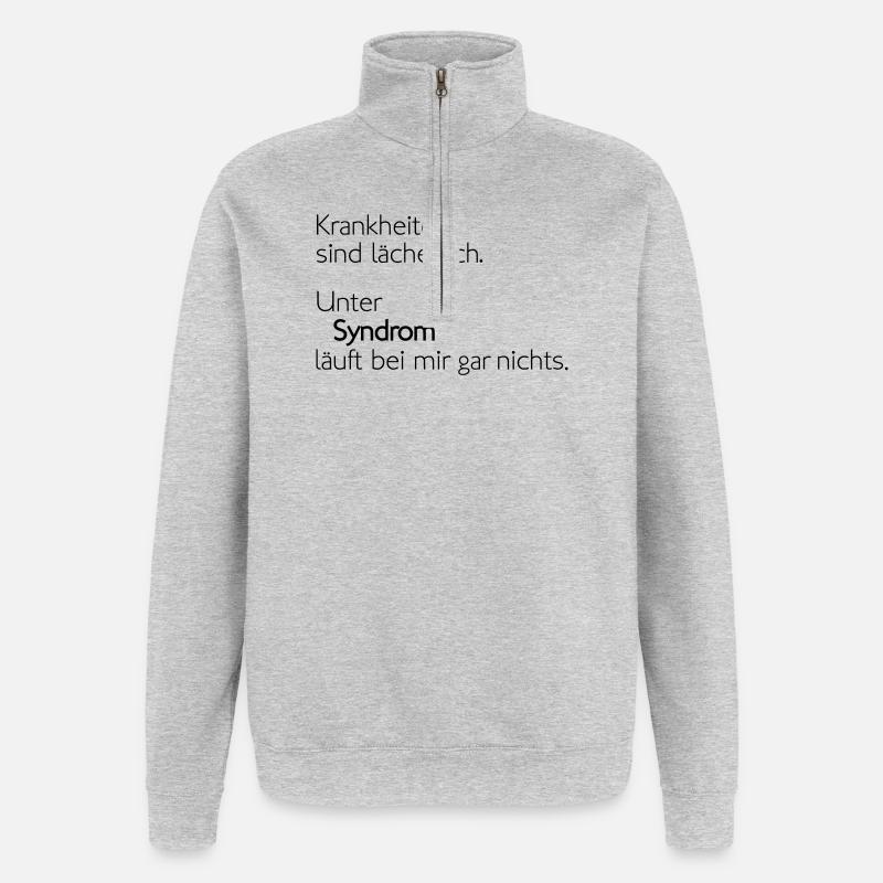 Syndrom - Quarter-Zip-Sweatshirt - Grau meliert