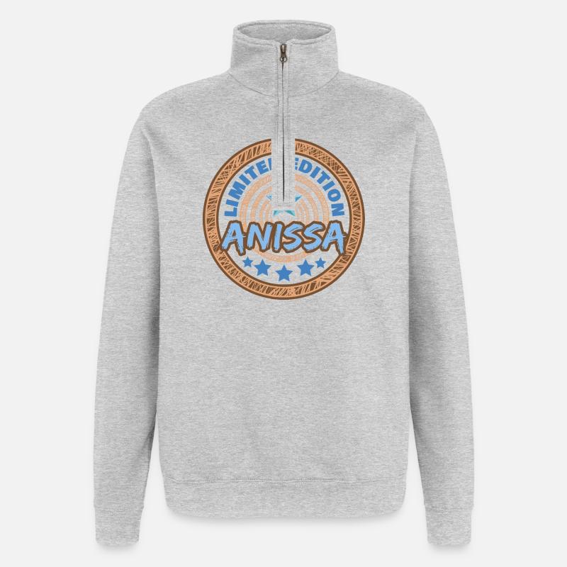 Anissa Anissa - Sweat à zip 1/4 - gris chiné