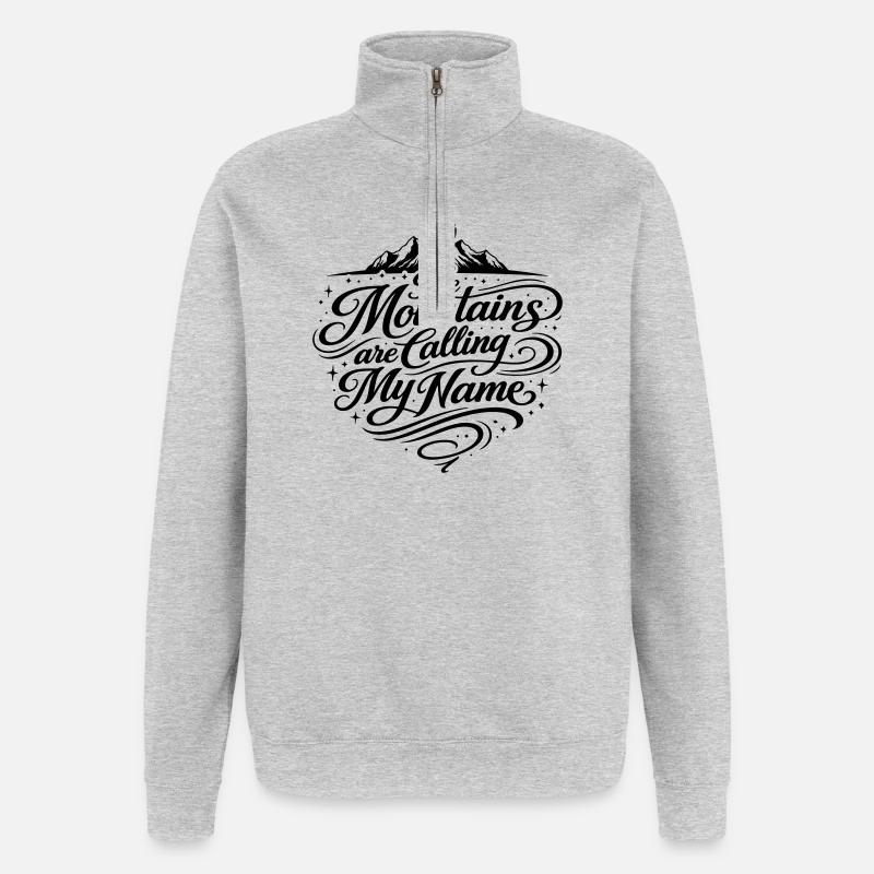 The mountains are calling Spruch Mountains - Quarter-Zip Sweatshirt - heather grey
