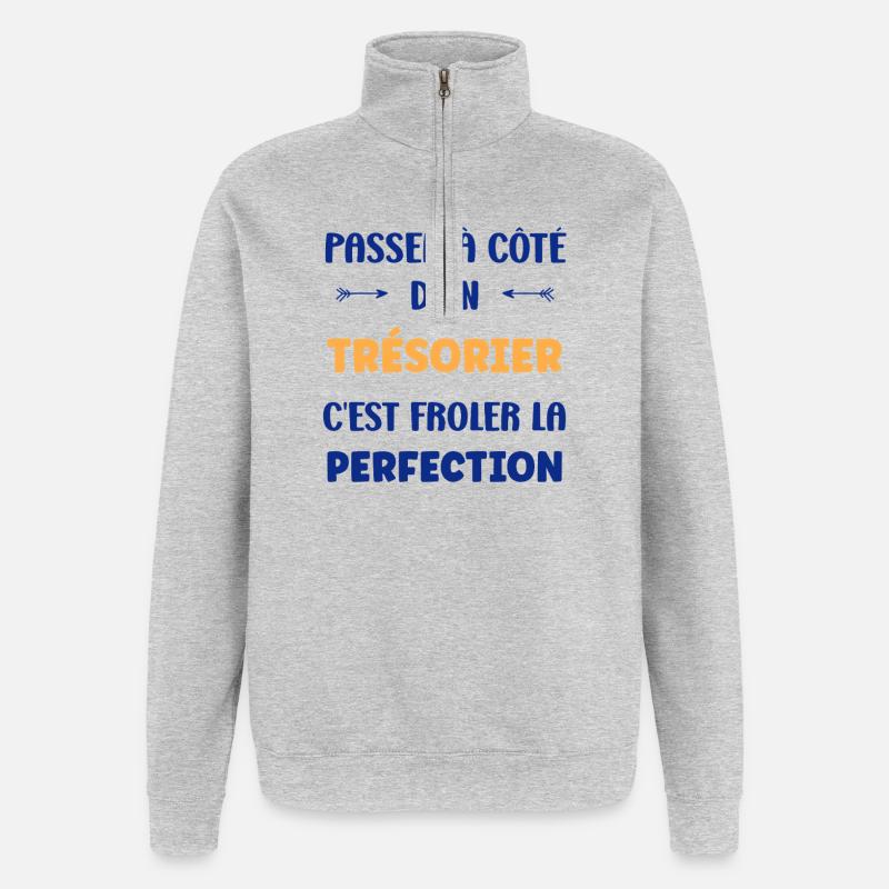 Schatzmeister - Quarter-Zip-Sweatshirt - Grau meliert