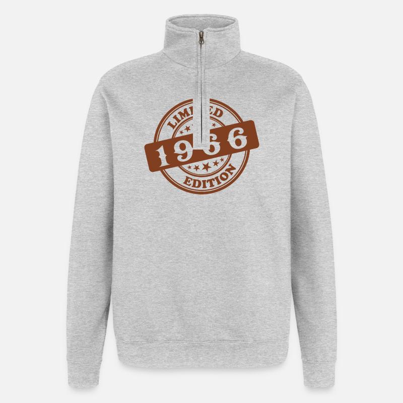 Édition limitée 1966 - Sweat à zip 1/4 - gris chiné