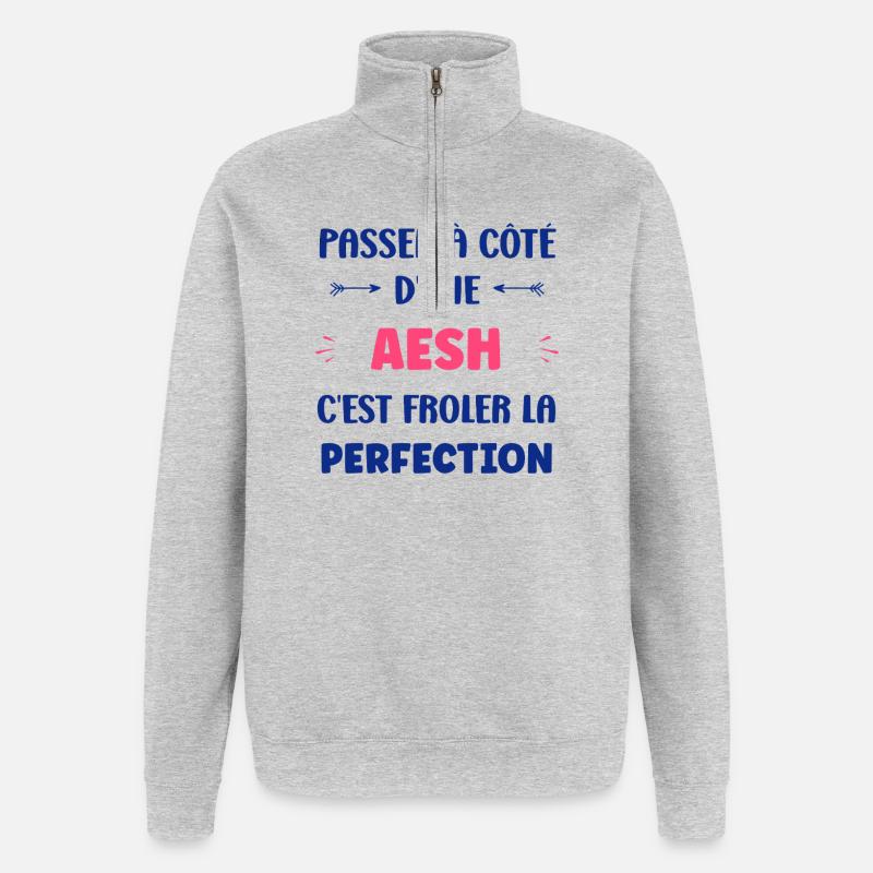 AESH - Quarter-Zip Sweatshirt - heather grey