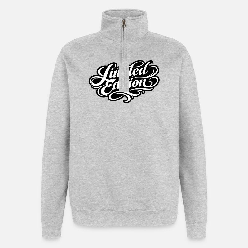Édition limitée - Sweat à zip 1/4 - gris chiné