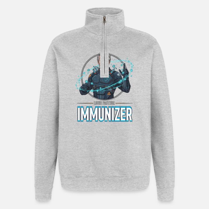 Pasteur-Immunizer-Rüstung - Quarter-Zip-Sweatshirt - Grau meliert