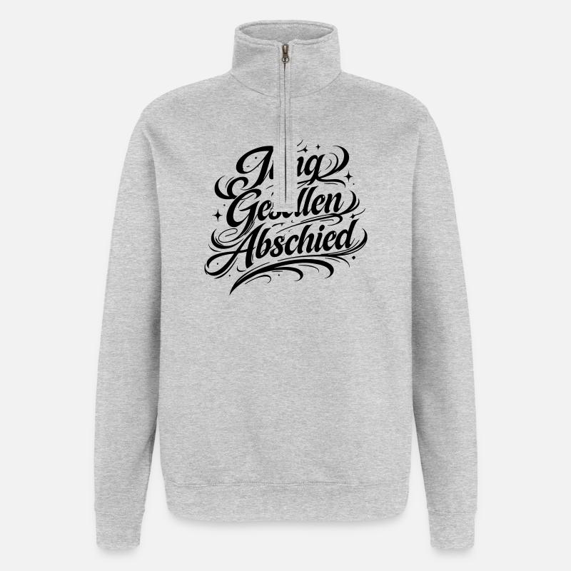Junggesellenabschied Jga Party - Quarter-Zip-Sweatshirt - Grau meliert