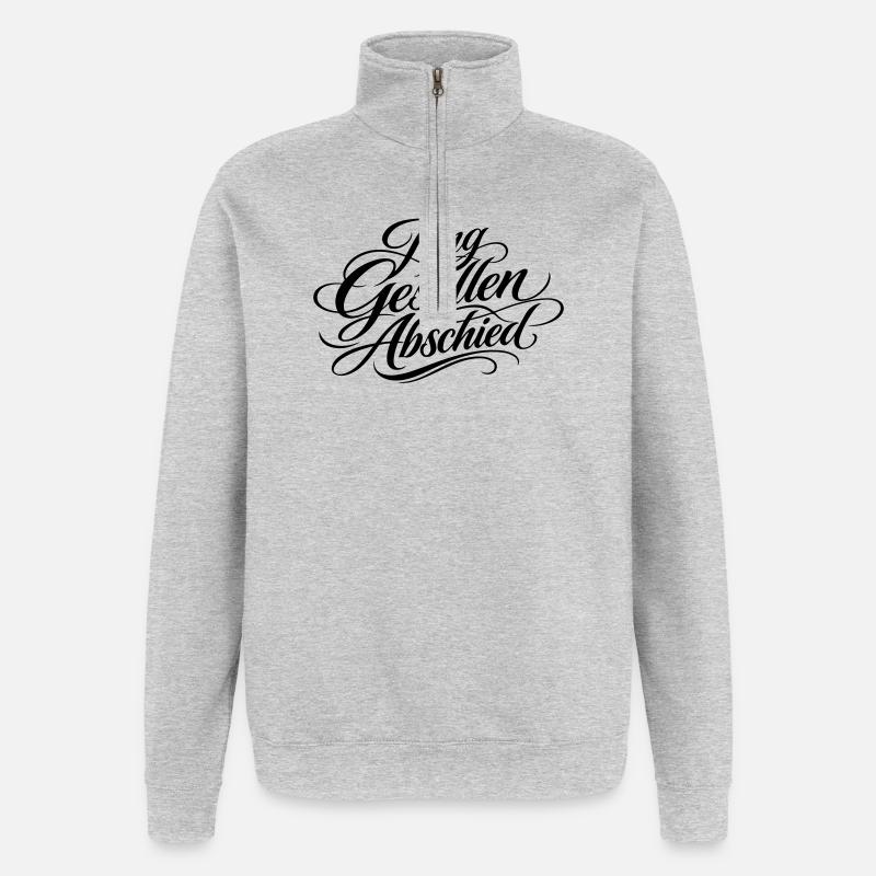 Enterrement de vie de garçon Jga - Sweat à zip 1/4 - gris chiné