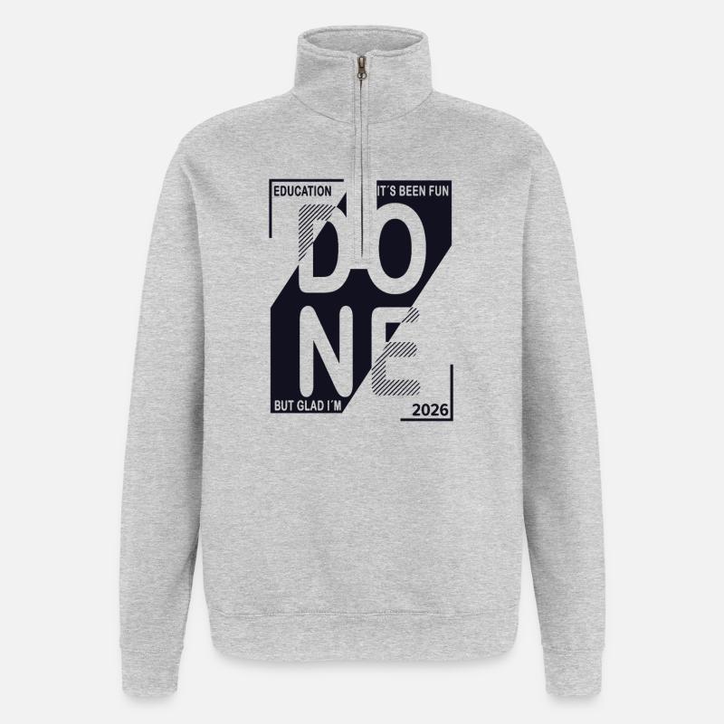Done 2026 – Ausbildung geschafft Design - Quarter-Zip-Sweatshirt - Grau meliert