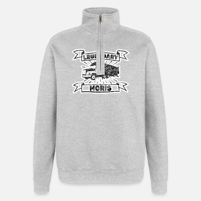 First name Moris - Quarter-Zip Sweatshirt - heather grey
