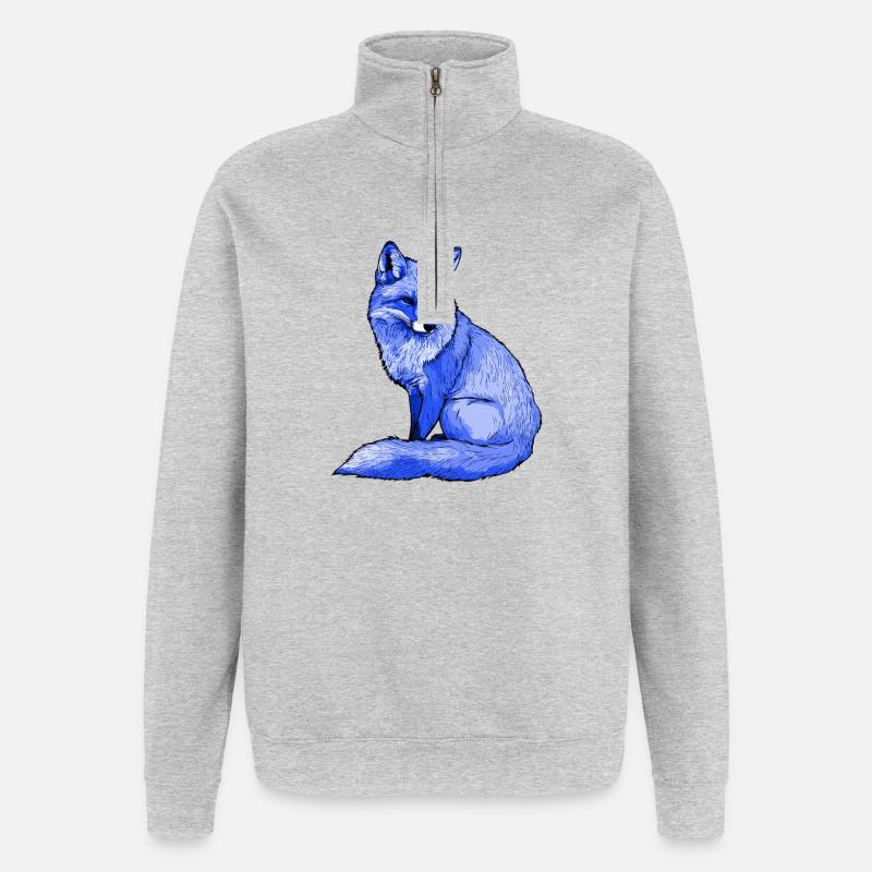 Fox Arctic Fox - Quarter-Zip Sweatshirt - heather grey