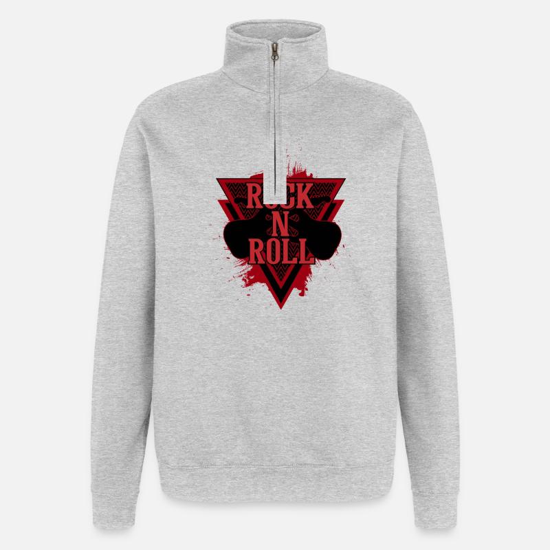 Rock 'n ́Roll - Sweat à zip 1/4 - gris chiné