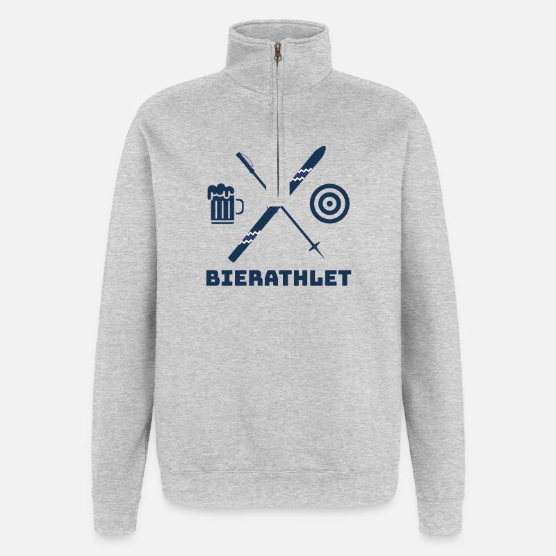BIERATHLET  - Quarter-Zip-Sweatshirt - Grau meliert