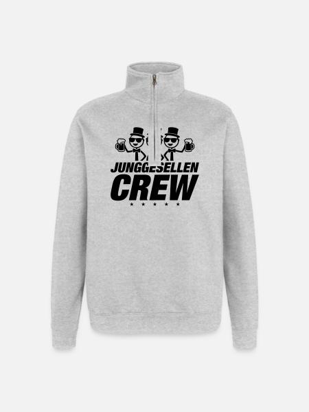 Équipage Bachelor - Sweat à zip 1/4 - gris chiné