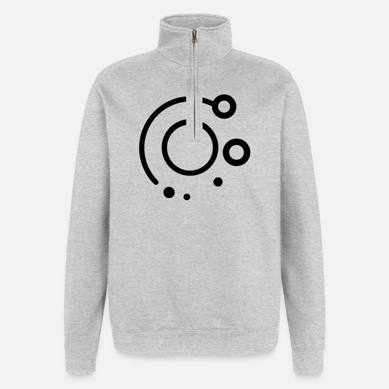 Schwerkraft - Quarter-Zip-Sweatshirt - Grau meliert