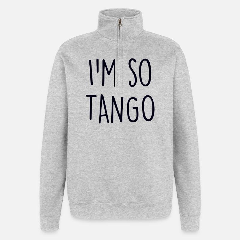 Danseur de tango - Sweat à zip 1/4 - gris chiné