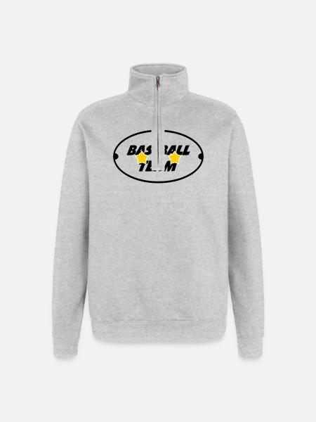 Baseball Team - Sport - Quarter-Zip Sweatshirt - heather grey