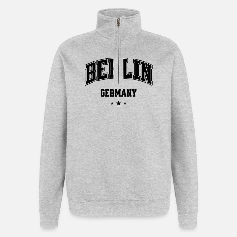 Logo de l’Arch Collegiate de Berlin - Sweat à zip 1/4 - gris chiné