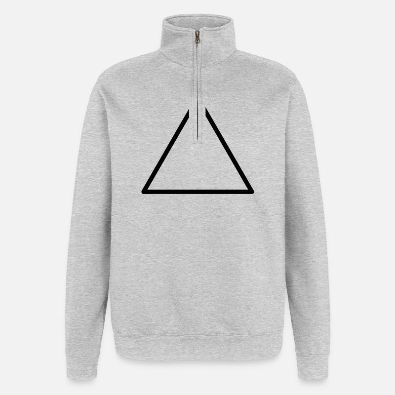 Triangle - Sweat à zip 1/4 - gris chiné