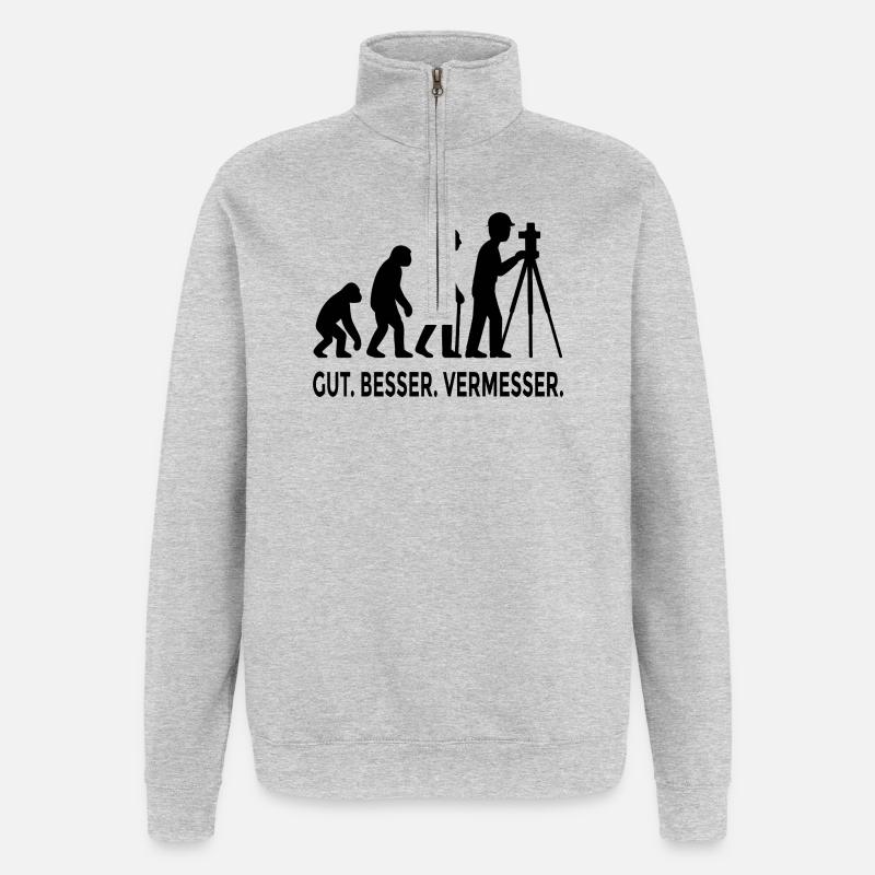 Good Better Surveyor Evolution - Quarter-Zip Sweatshirt - heather grey