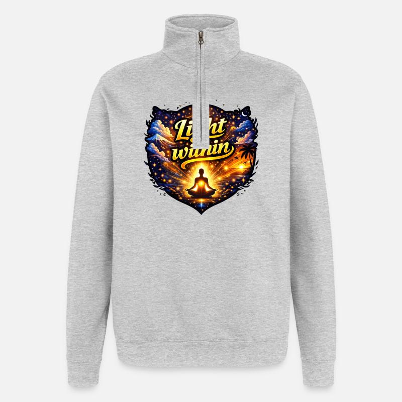 Light within - Quarter-Zip Sweatshirt - heather grey