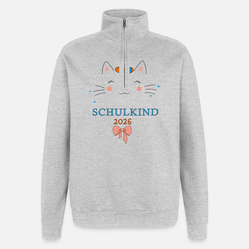 Écolier 2026 - Sweat à zip 1/4 - gris chiné
