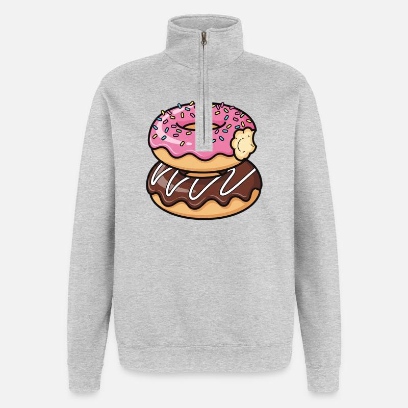 Sweet Stack Donuts Pop Art - Quarter-Zip Sweatshirt - heather grey