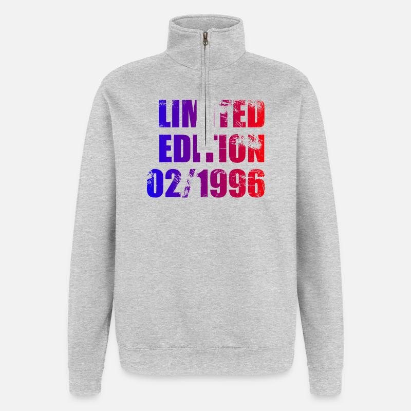 30e anniversaire Édition Limitée 02/1996 - Sweat à zip 1/4 - gris chiné
