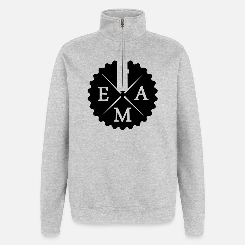 Équipe - Sweat à zip 1/4 - gris chiné